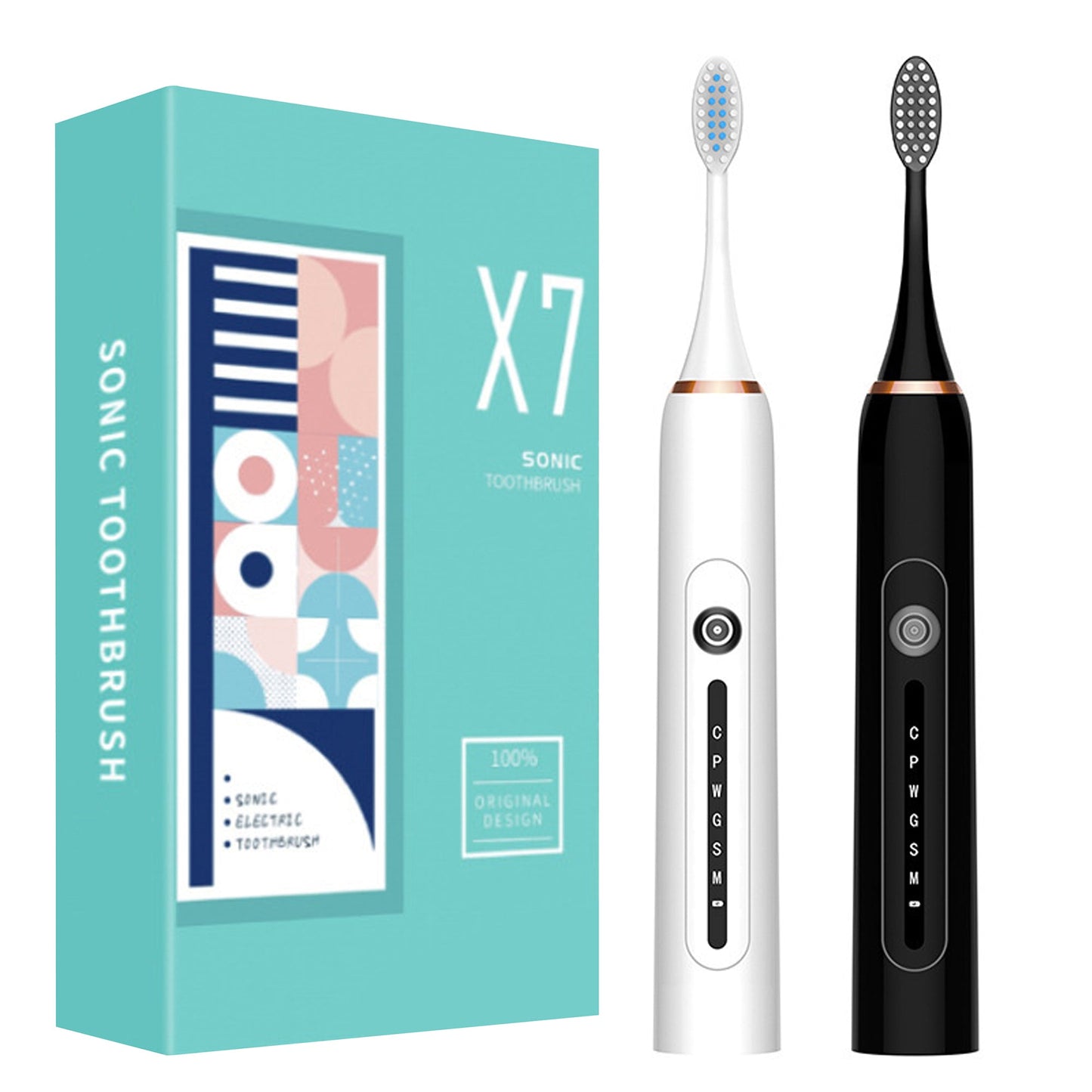 Sonic Toothbrush for Adults with 6 Modes and 8 Replacement Toothbrush Heads / 42000 rpm