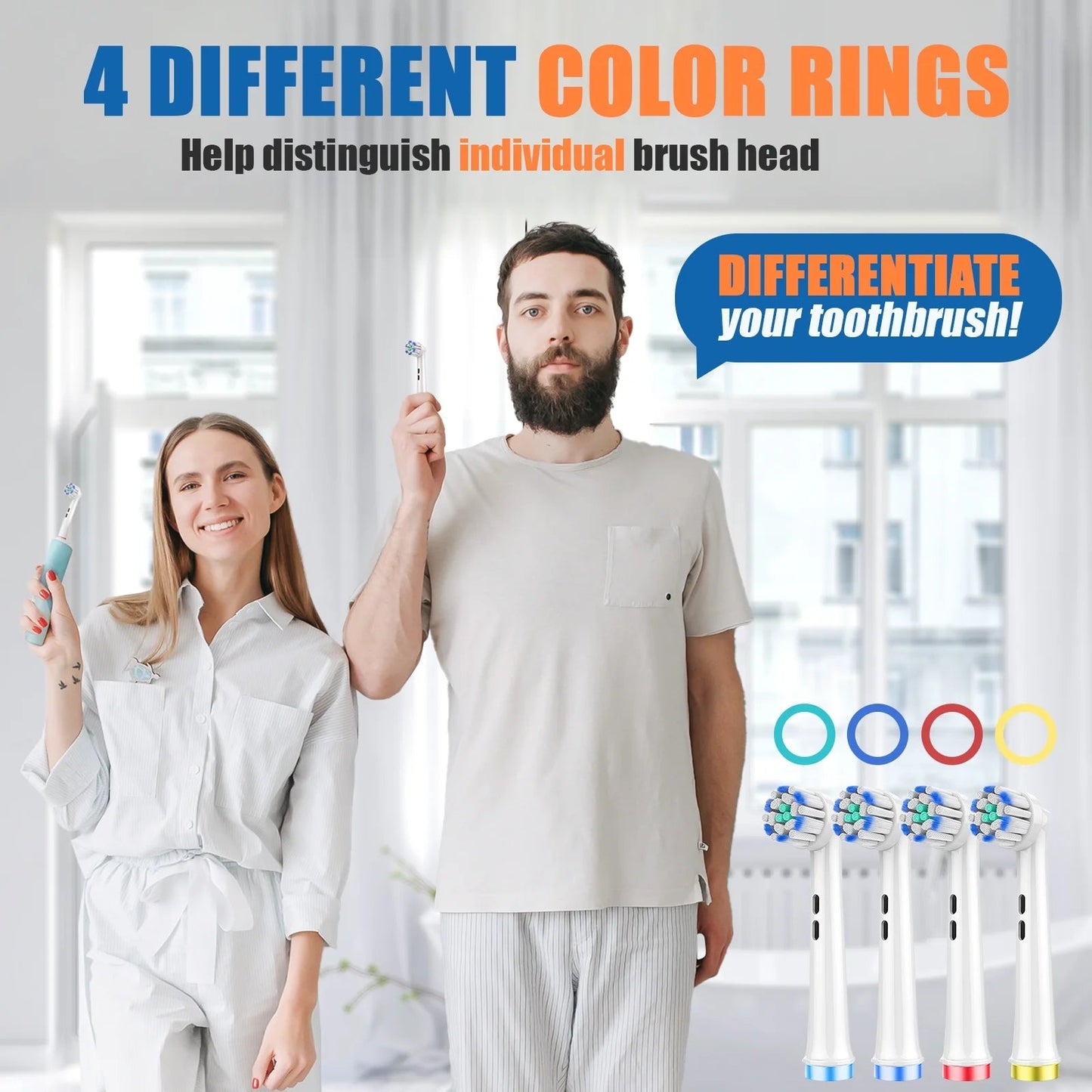 Replacement Toothbrush Heads Compatible with Oral B, Professional