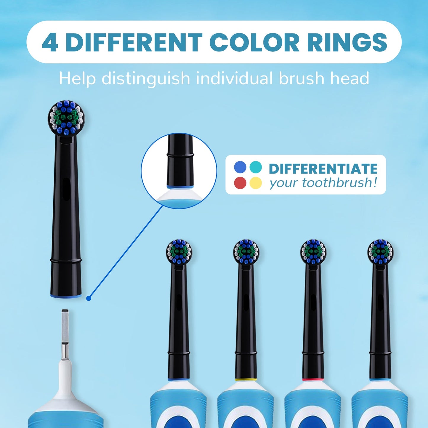 20 Pack Replacement Toothbrush Heads Compatible with Oral-B