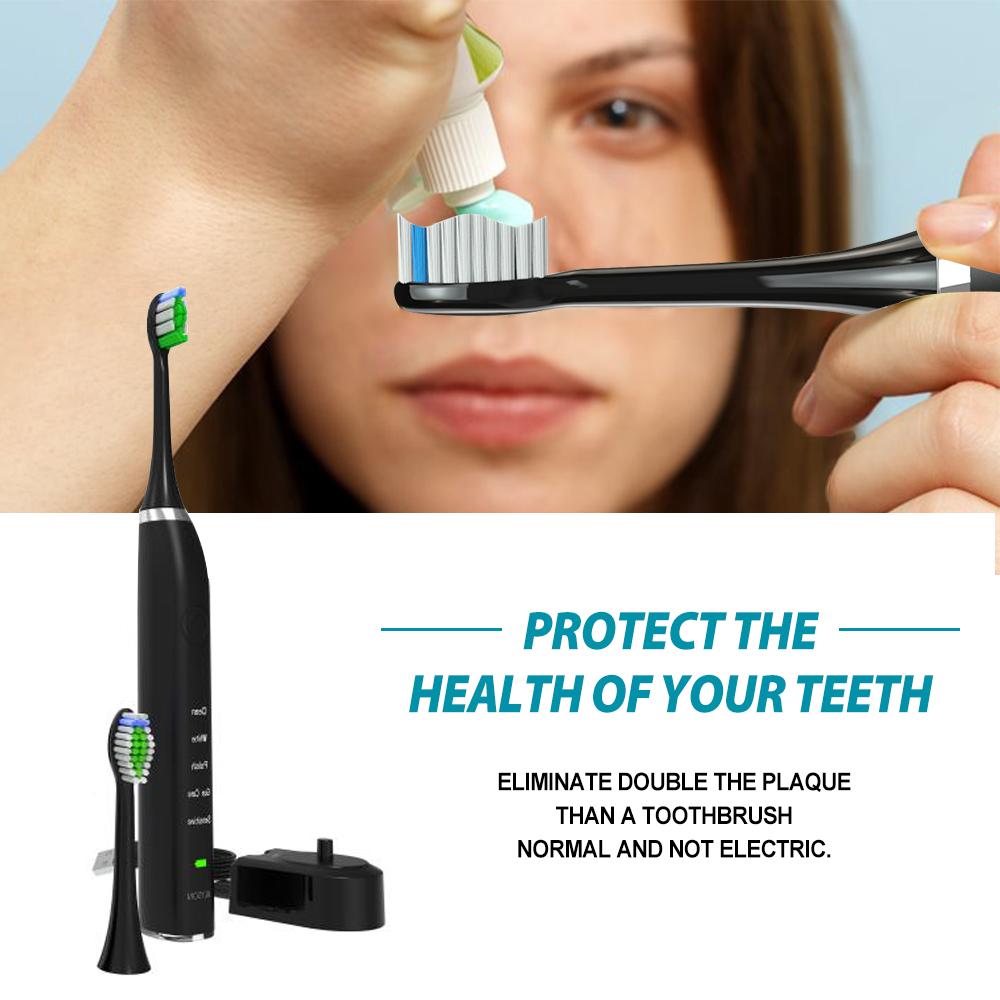 Sonic Electric Toothbrush IPX7 Waterproof Cordless Rechargeable