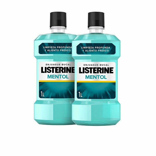 Mouthwash Listerine Mentol Enjuague Bucal Menthol 1 L (2 x 1 L)