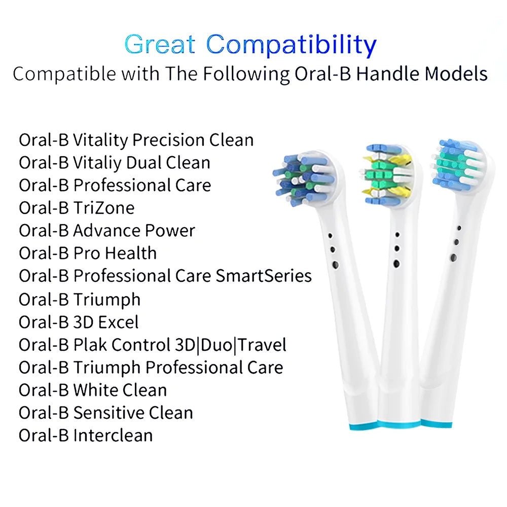 Replacement Toothbrush Heads Compatible with Oral B Professional