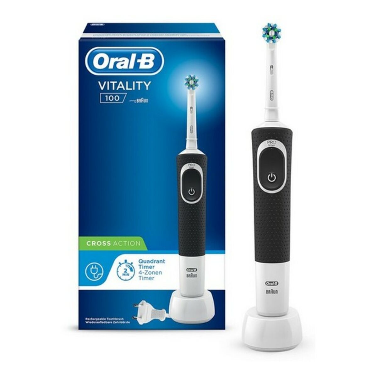 Oral-B Vitality 100 Cross Action Electric Toothbrush - Black