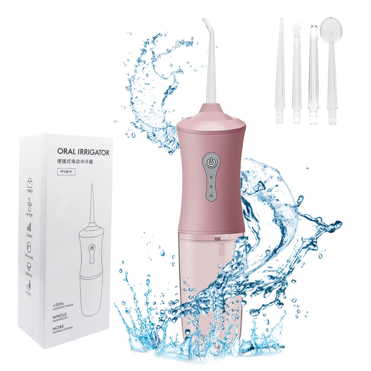 Cordless Water Dental Flosser Rechargeable Oral Irrigator for Teeth