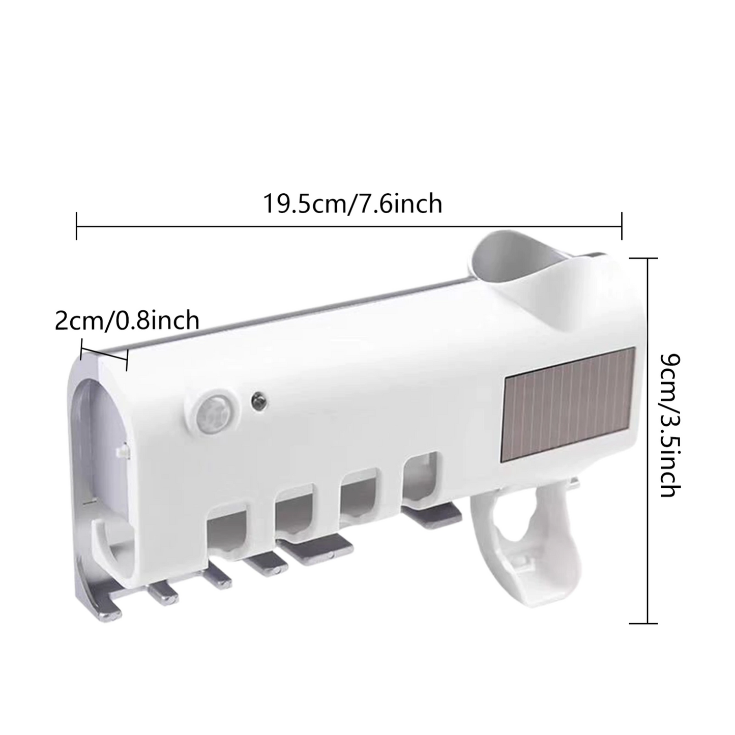 UV Light Sterilizer Toothbrush Holder Cleaner & Automatic Toothpaste