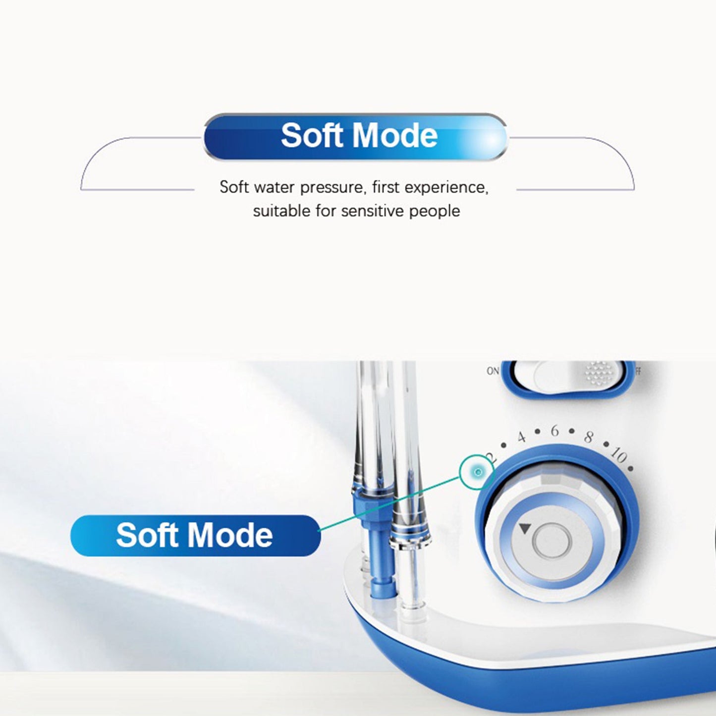 Oral Irrigator Teeth Water Flosser Waterproof 800ml Volume Reservoir