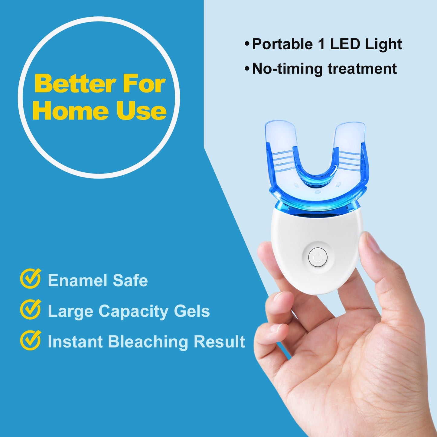 Whitening Kit for Sensitive Teeth Oral Care Includes LED Light 4