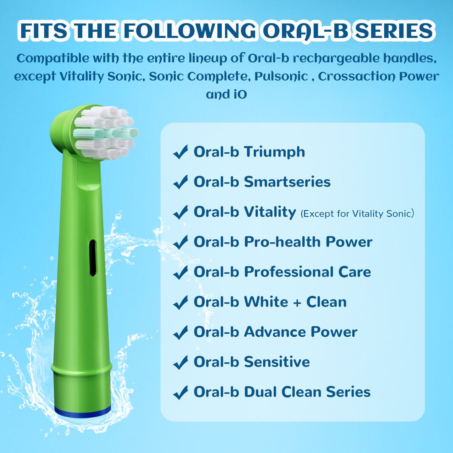 Replacement Toothbrush Heads Compatible with Oral B, Professional