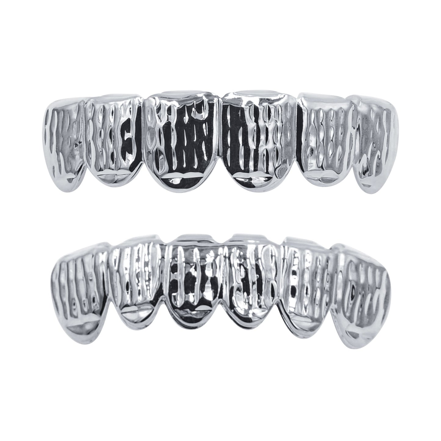 Solid Lustrous Grillz- HIP HOP GRILLZ IN SILVER COLOR