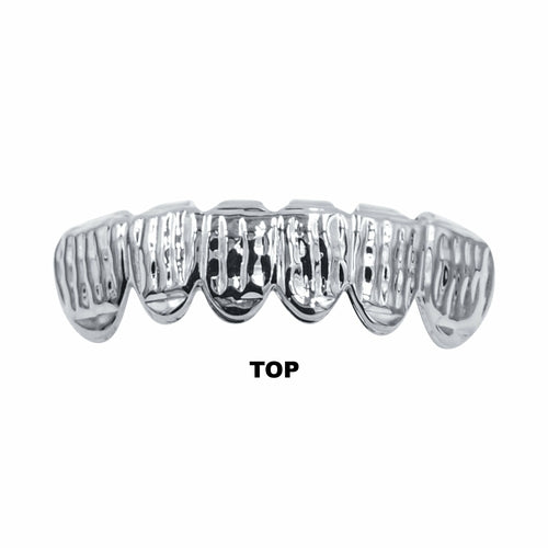 Solid Lustrous Grillz- HIP HOP GRILLZ IN SILVER COLOR