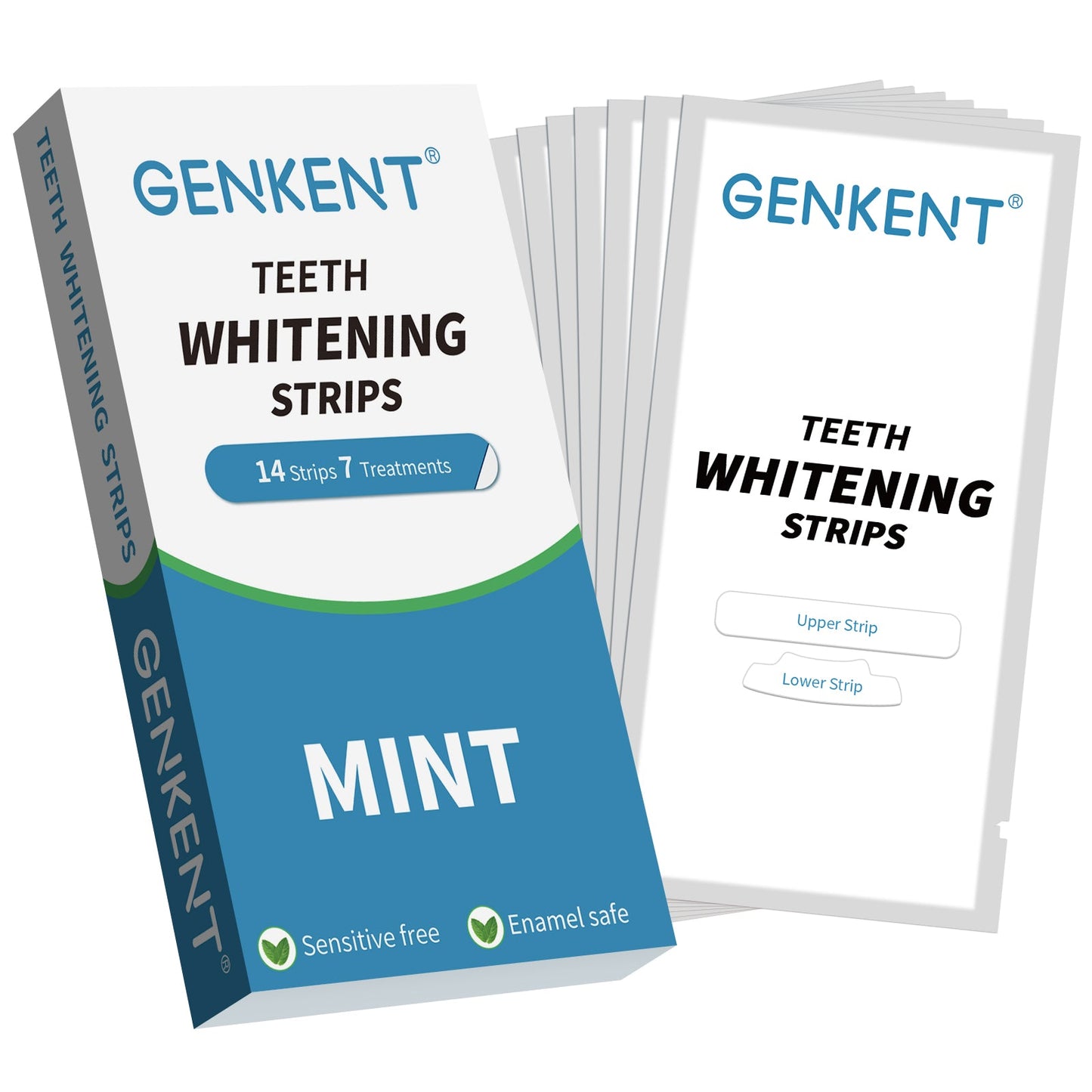 WM GENKENT Teeth Whitening Strips, 7 Treatments Teeth Whitener