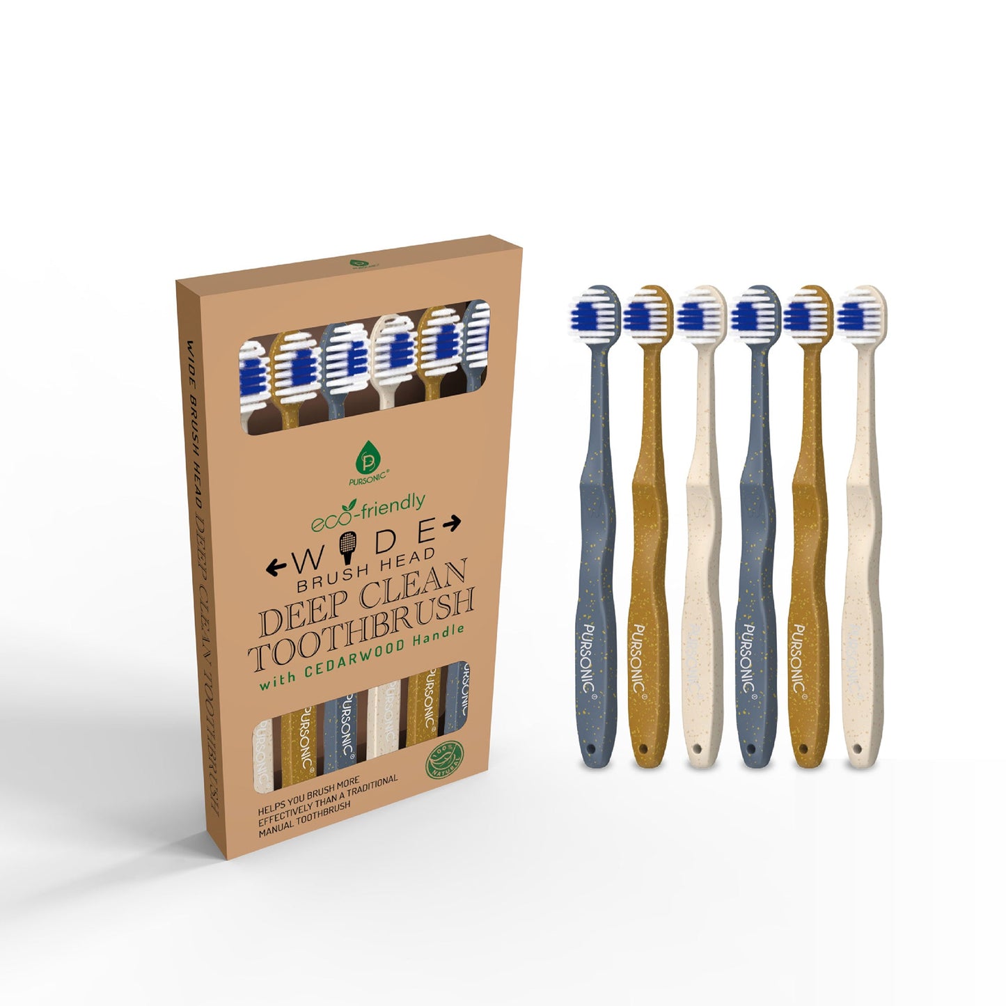 Eco Friendly Wide Brush Head Deep Clean Toothbrush