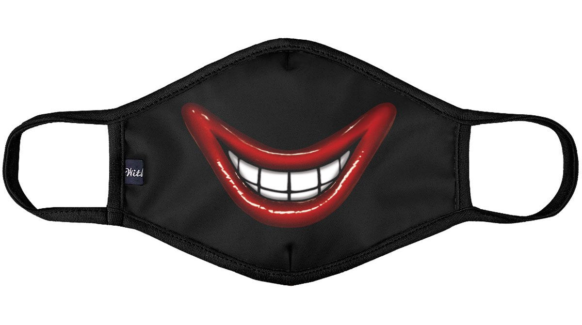 Lips showing teeth 3-Layered Face Cover