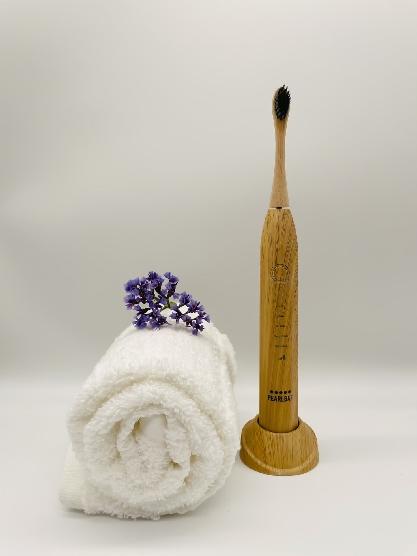 PearlBar Sonic Electric Toothbrush & 3 Bamboo Brush Heads