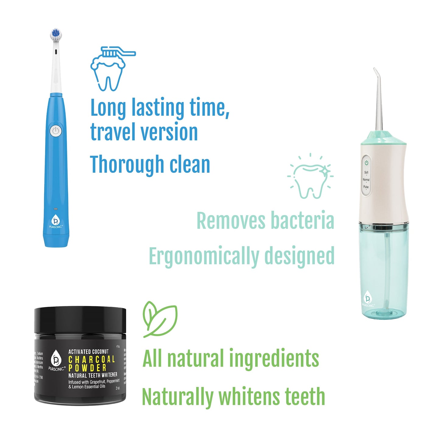 Complete Dental Care Power Pack - Electric Toothbrush, Water Flosser &