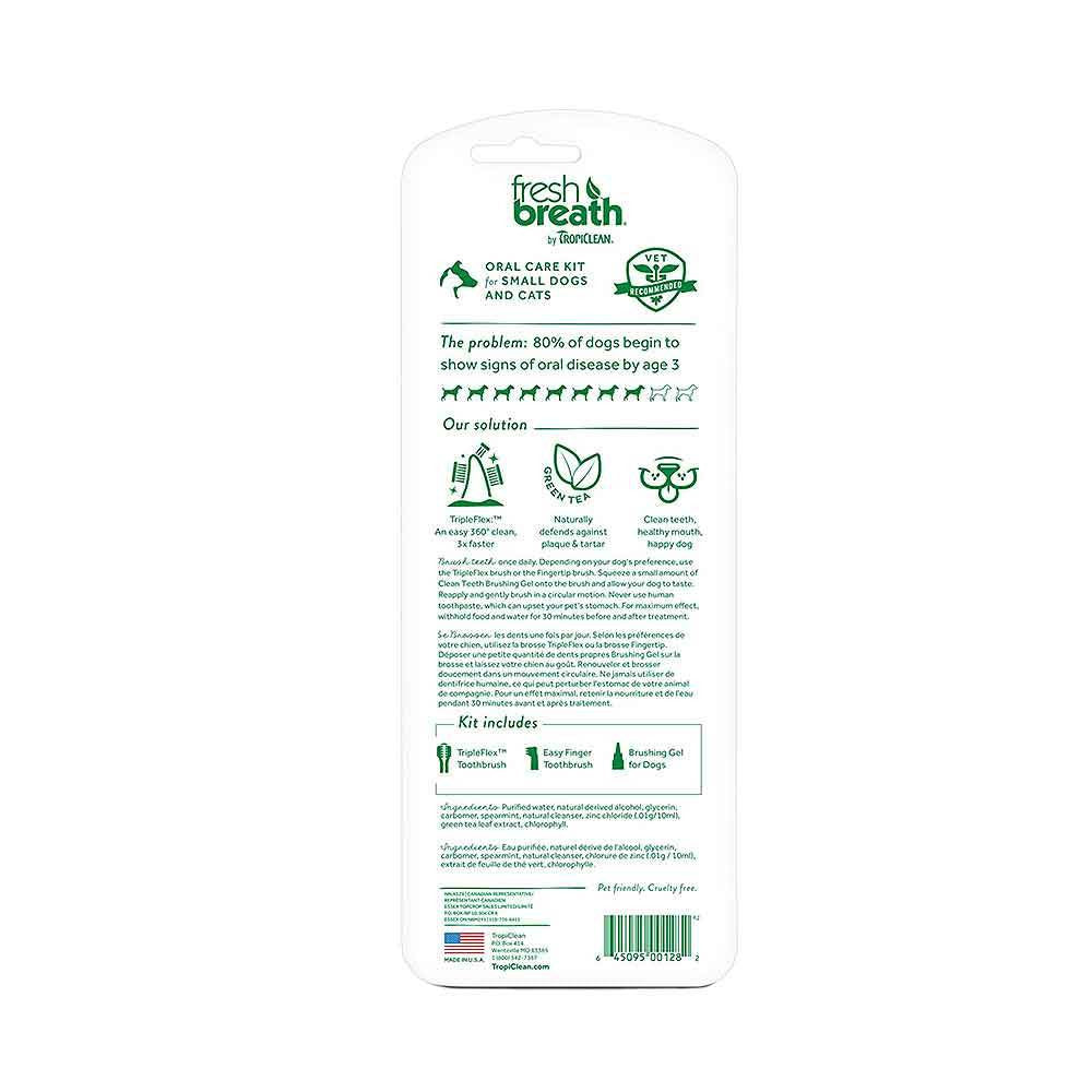 Tropiclean Fresh Breath Oral Care Kit For Dogs