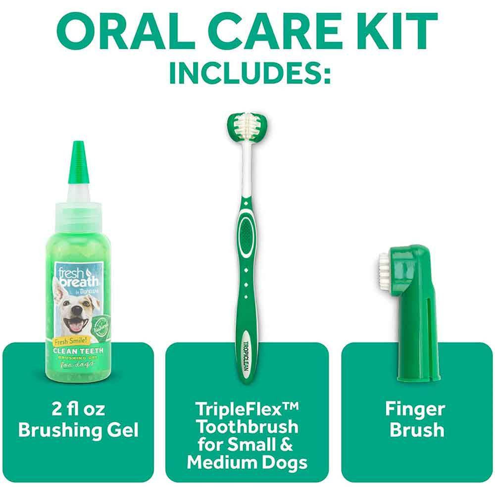 Tropiclean Fresh Breath Oral Care Kit For Dogs