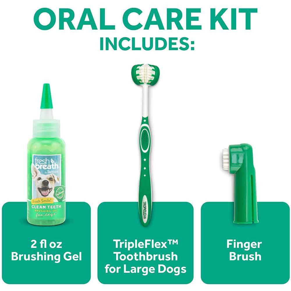 Tropiclean Fresh Breath Oral Care Kit For Dogs