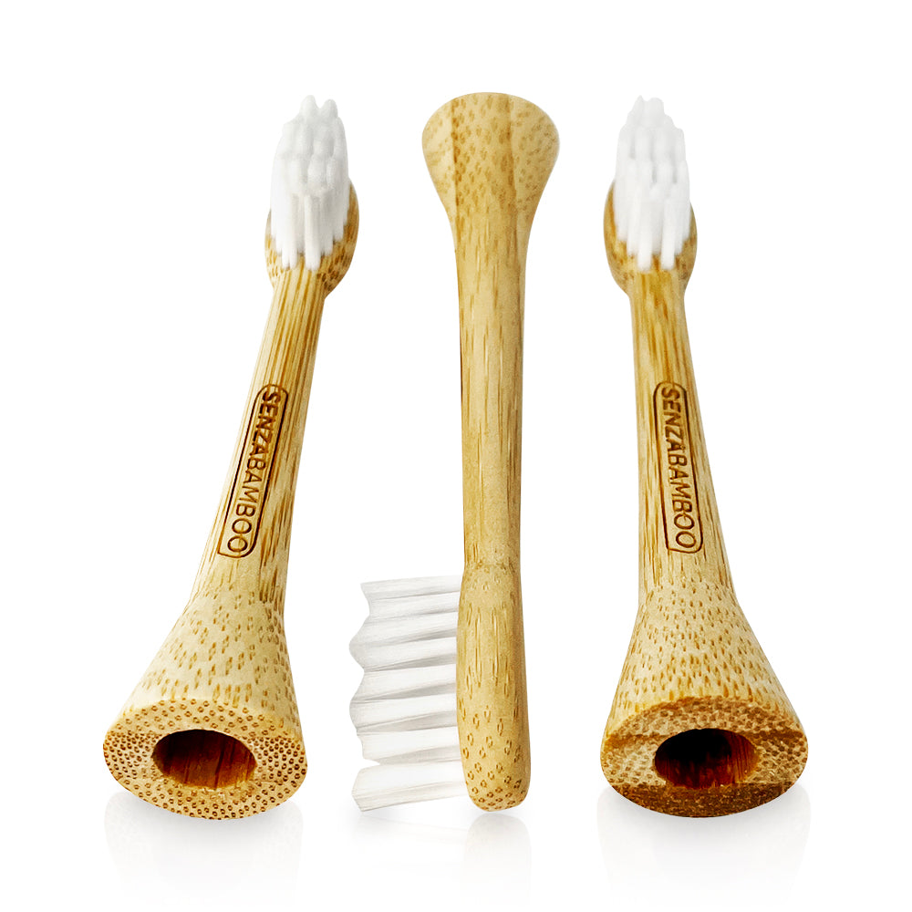 3pk Replacement Bamboo Brush Heads (Philips Sonicare Click-on handle