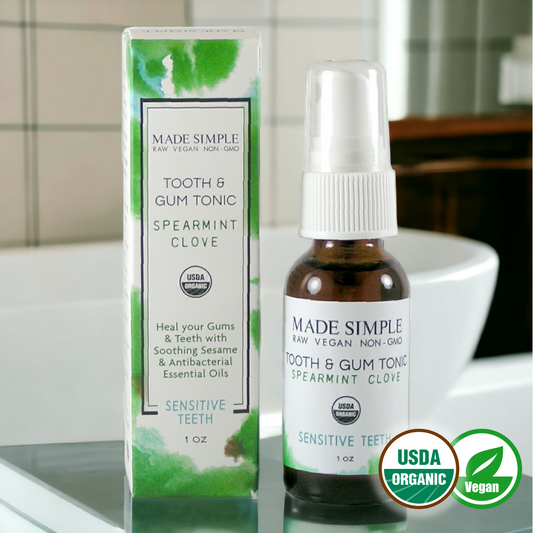 Spearmint Clove Tooth & Gum Tonic - Certified Organic & Vegan