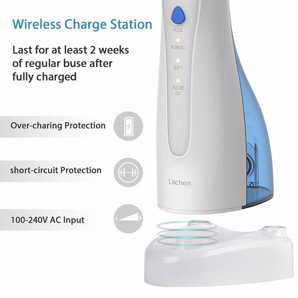 Cordless Water Flosser Dental Oral Irrigator Portable Wireless Charge