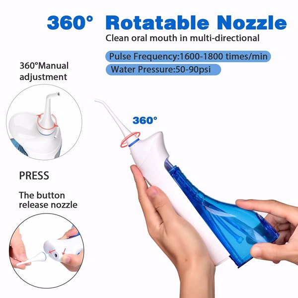 Cordless Water Flosser Dental Oral Irrigator Portable Wireless Charge