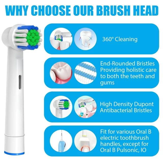 Replacement Toothbrush Heads Compatible with Oral B, Professional