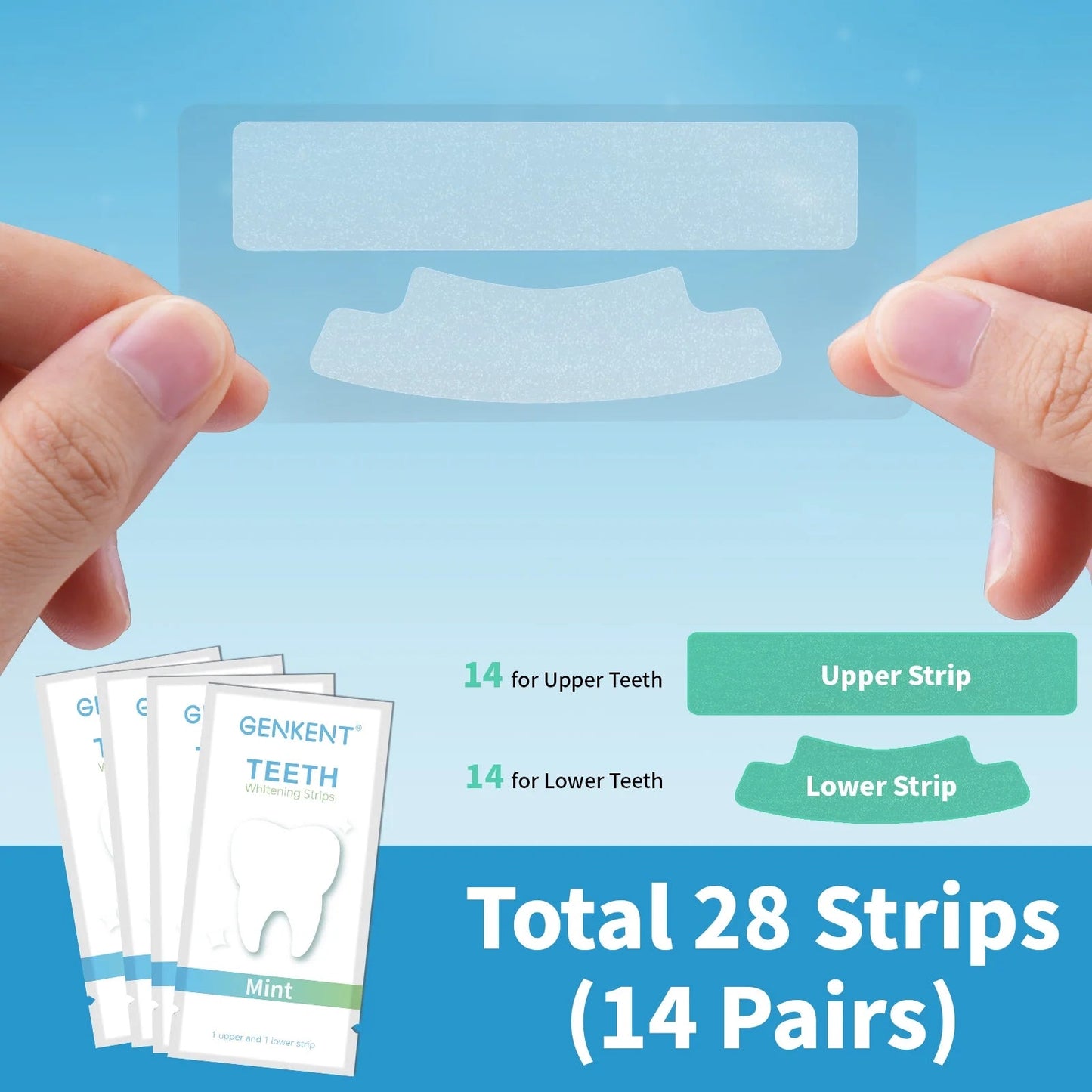 Teeth Whitening Strips 28 Strips Non-Sensitive Teeth Whitening Kit 14