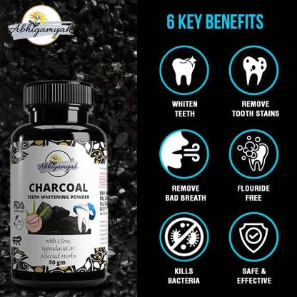 Teeth Whitening Charcoal Powder Gutka Stain and Yellow Teeth Removal