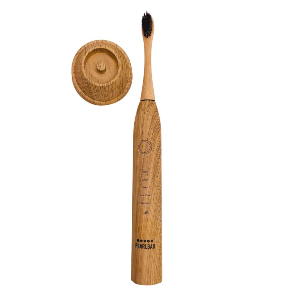 PearlBar Sonic Electric Toothbrush & 3 Bamboo Brush Heads